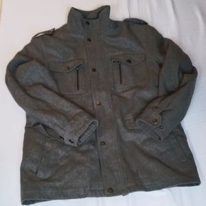 Michael Kors gray wool blend coat with flaw